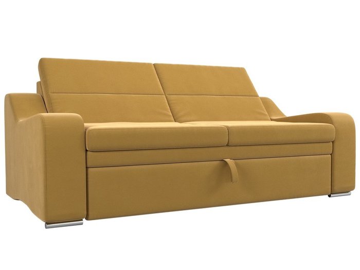 Прямой диван-кровать Медиус желтого цвета