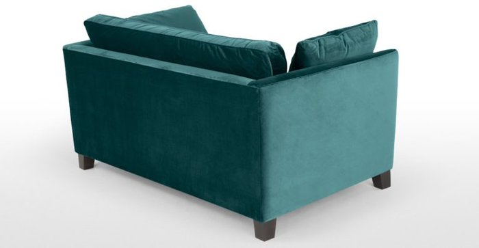 Двухместный раскладной диван WOLSLY бирюзовый  - лучшие Прямые диваны в INMYROOM