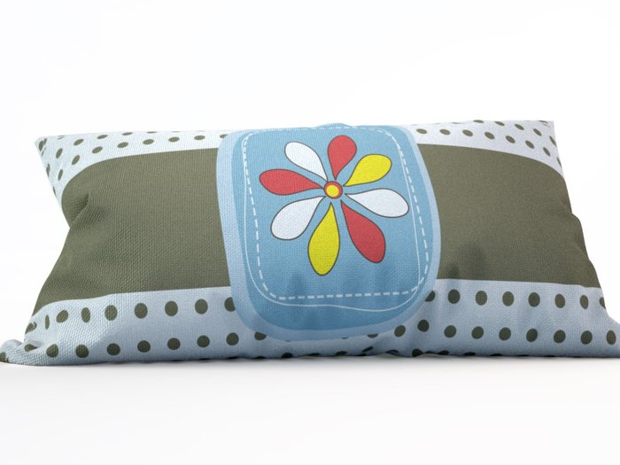 Декоративная подушка: Цветные лепестки