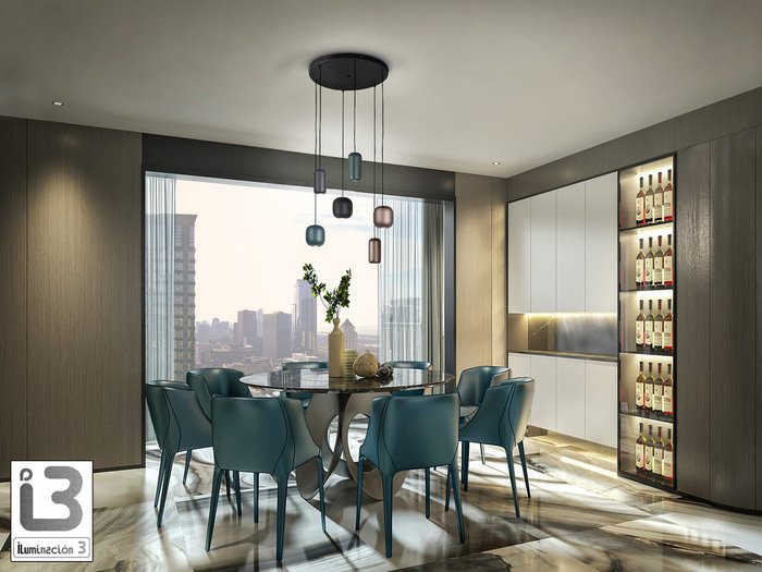 Люстра Nimes 6L разноцветная - лучшие Подвесные люстры в INMYROOM Люстра Nimes 6L разноцветная - лучшие Подвесные люстры в INMYROOM