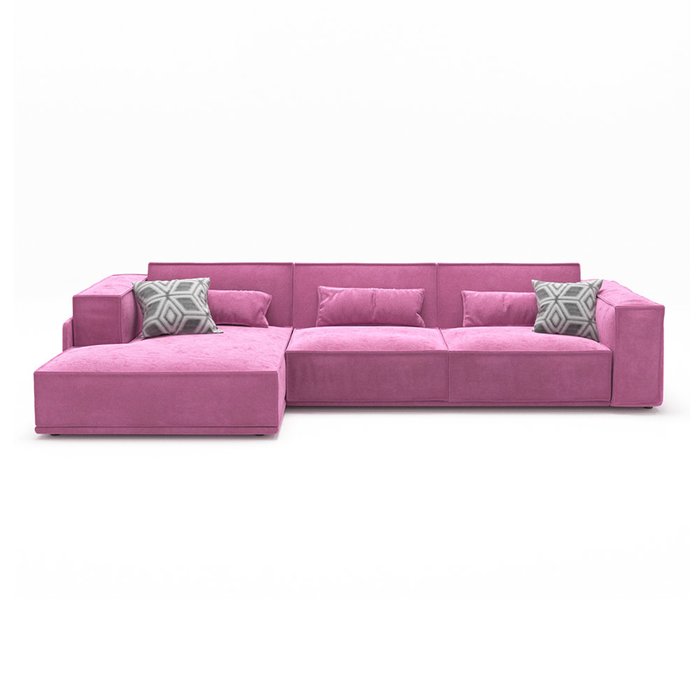 Диван-кровать Vento light угловой розового цвета