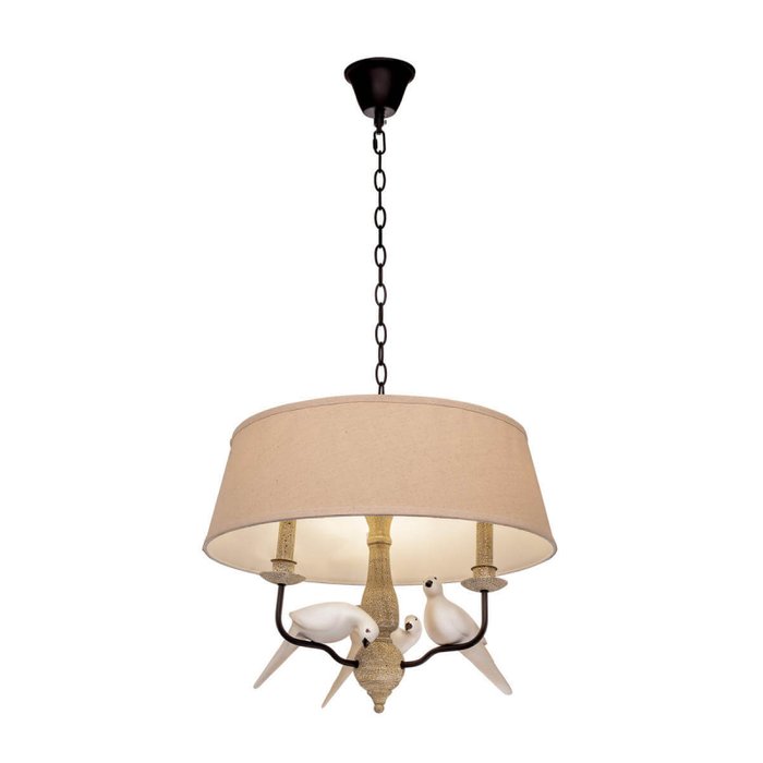 Подвесной светильник Birds Loft1029A-2 (ткань, цвет бежевый) Подвесной светильник Birds Loft1029A-2 (ткань, цвет бежевый)