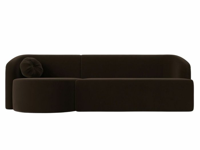 Диван Лига 027 темно-коричневого цвета угол левый - купить Прямые диваны по цене 43999.0