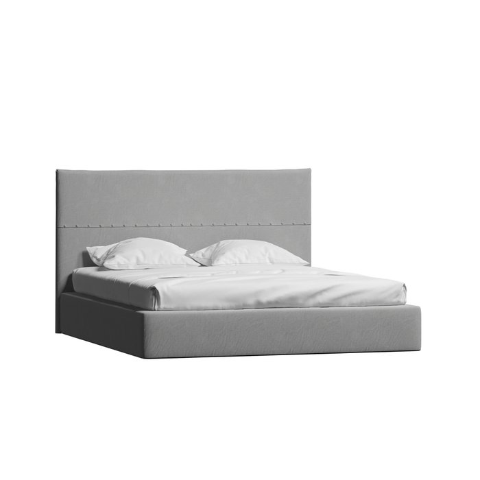 Кровать Victoria Linen 200х200 с подъёмным механизмом серого цвета