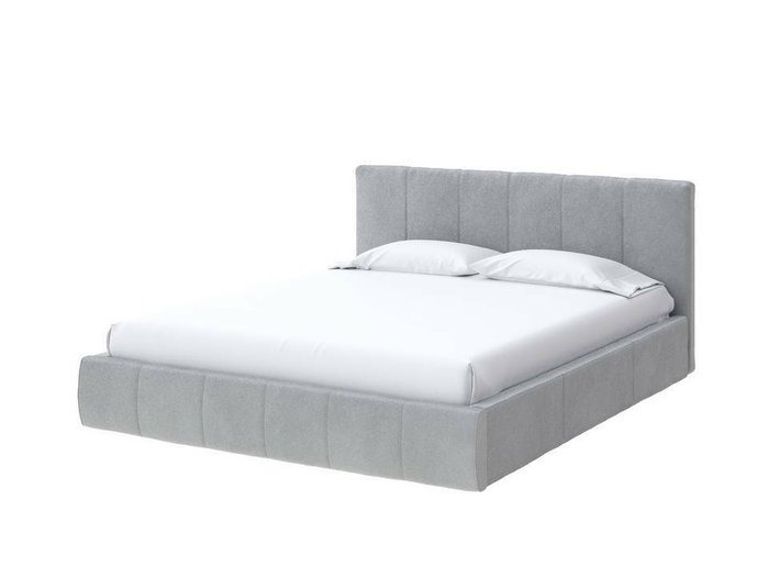 Кровать без основания Varna Grand 160х200 серого цвета (велюр)