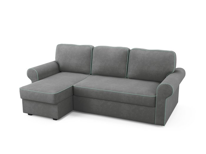 Угловой диван-кровать левый Tulon серого цвета - купить Угловые диваны по цене 79200.0