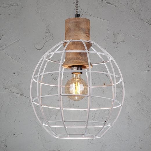 Светильник подвесной с белым проволочным плафоном - купить Подвесные светильники по цене 4100.0