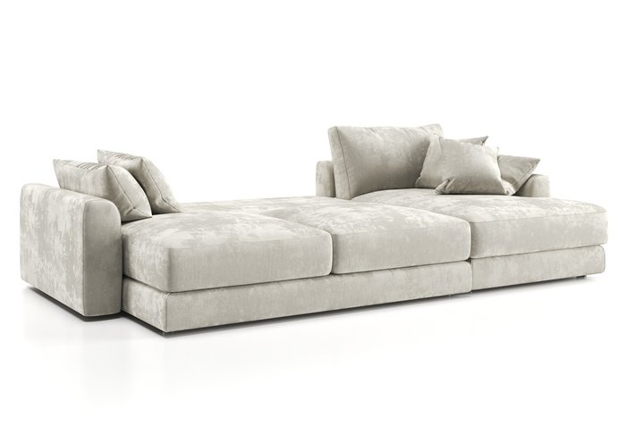 Угловой диван-кровать Шерлок с оттоманкой белого цвета - лучшие Угловые диваны в INMYROOM