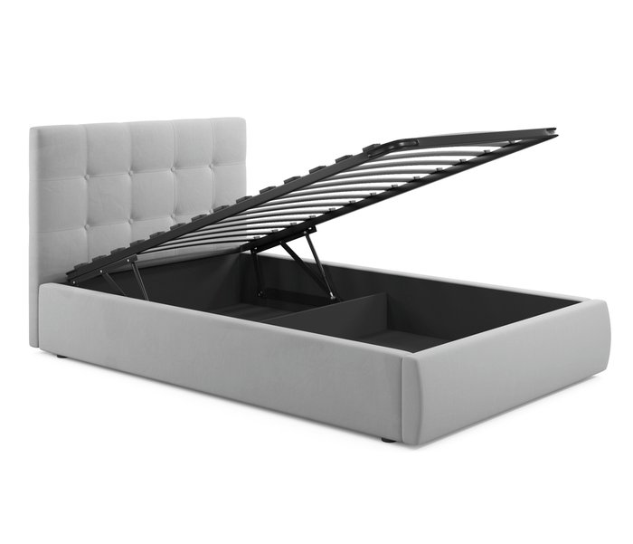 Кровать Selesta 90х200 серого цвета с подъемным механизмом и матрасом  - лучшие Кровати для спальни в INMYROOM