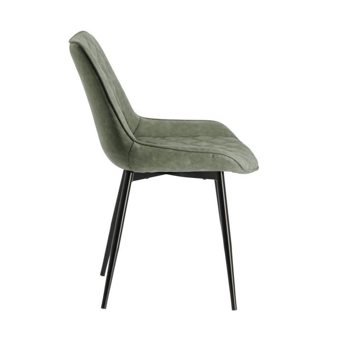 Стул Affair metal black PU dark green зеленого цвета - купить Обеденные стулья по цене 16990.0
