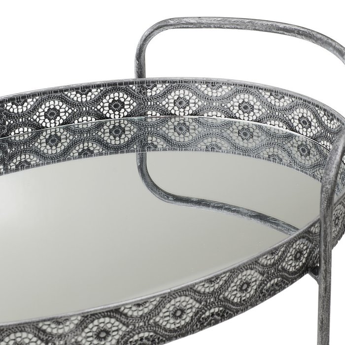 Сервировочный столик из металла и стекла  - купить Сервировочные столики по цене 8440.0