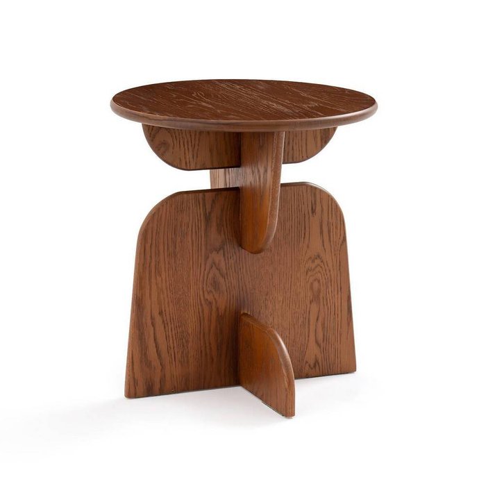 Кофейный столик в виде скульптуры из массива дуба Orient коричневого цвета