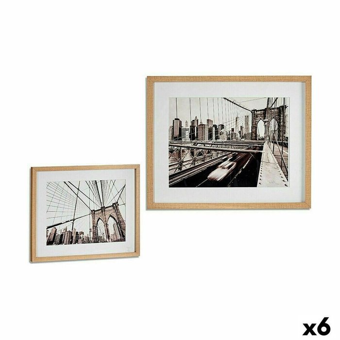 Картина Деревянный Cтекло 43 x 3 x 53 cm (6 штук)