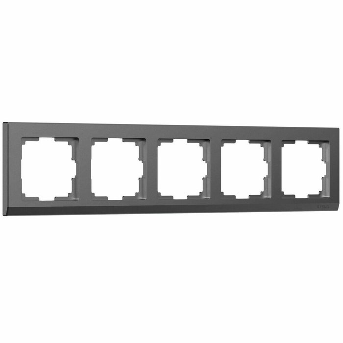Рамка из пластика на 5 постов Stark графит матовый W0051864 Рамка из пластика на 5 постов Stark графит матовый W0051864