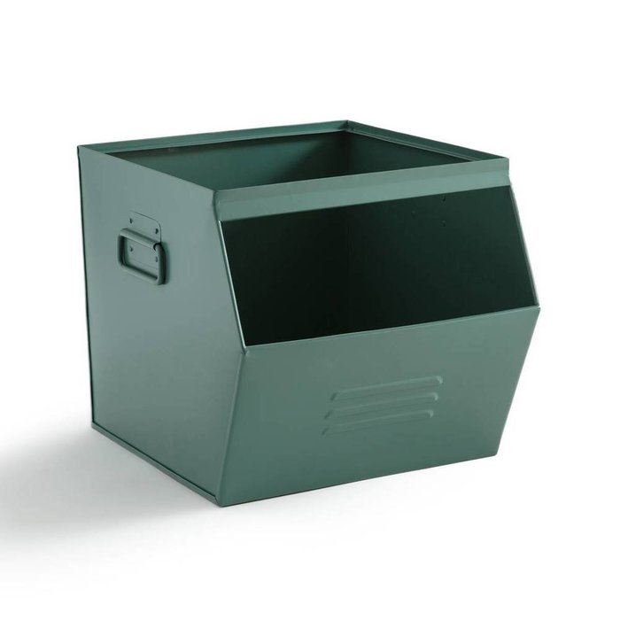 Ящик из оцинкованного металла Hiba зеленого цвета