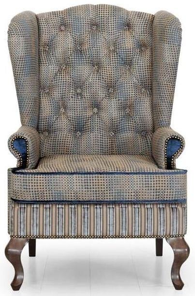 Кресло каминное Largo с ушками дизайн 4 серого цвета - купить Интерьерные кресла по цене 34000.0