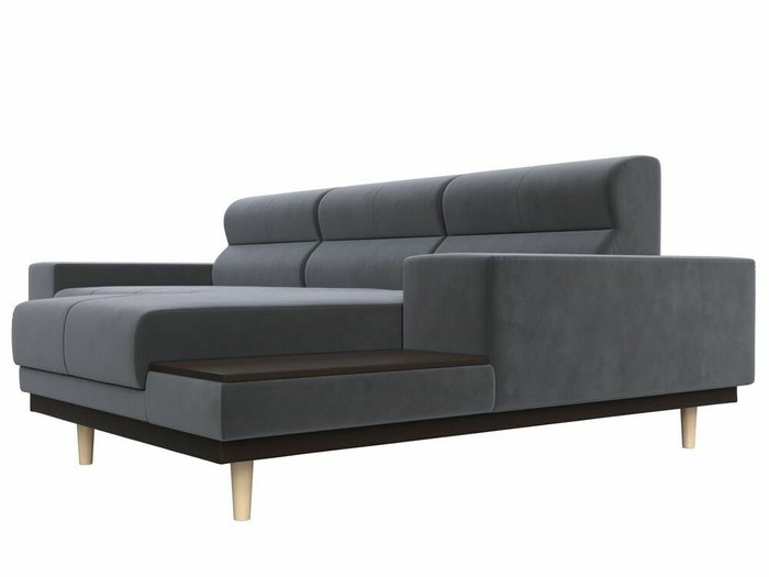 Угловой диван-кровать Леонардо серого цвета правый угол - лучшие Угловые диваны в INMYROOM