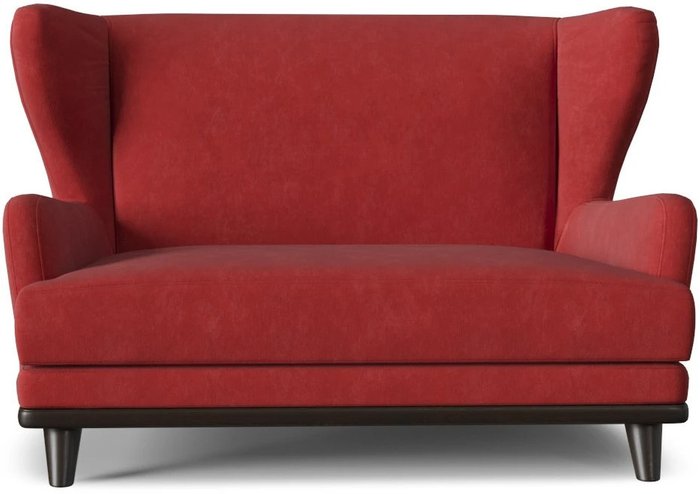 Диван Роберт Ритм Velvet Lux бордового цвета - купить Прямые диваны по цене 22586.0