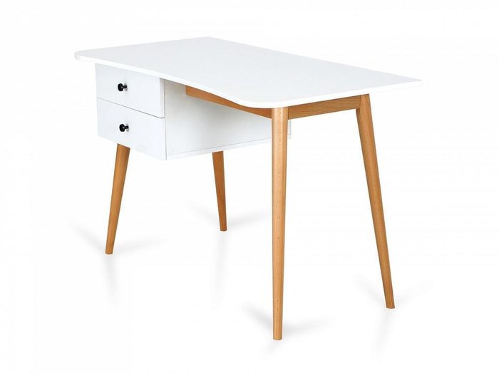 Стол рабочий Rili белого цвета - лучшие Письменные столы в INMYROOM