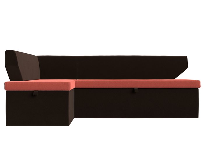 Угловой диван-кровать Омура кораллово-коричневого цвета левый угол - купить Угловые диваны по цене 37999.0