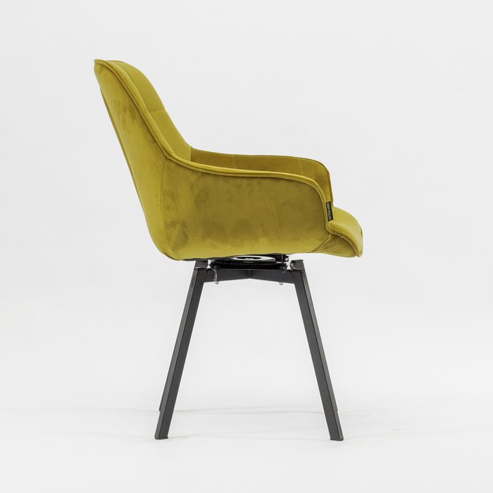 Стул вращающийся Авиано горчичного цвета - лучшие Обеденные стулья в INMYROOM