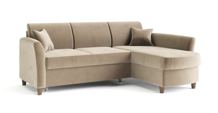 Угловой диван-кровать Катарина бежевого цвета - купить Угловые диваны по цене 64500.0