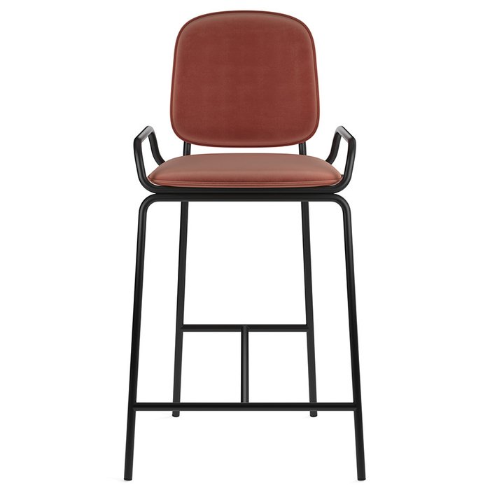 Стул полубарный Ror темно-красного цвета - купить Барные стулья по цене 19900.0