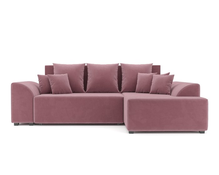 Угловой диван-кровать Каскад пудрового цвета правый угол - купить Угловые диваны по цене 46790.0