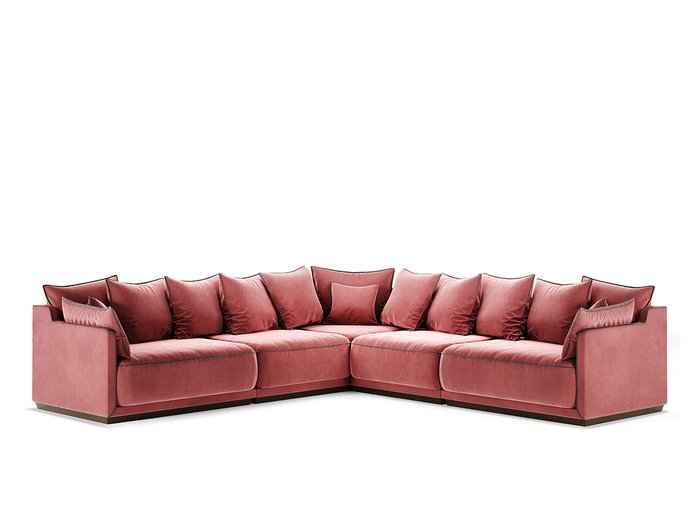 Угловой диван Soho красного цвета
