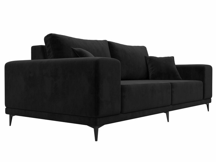 Прямой диван Льюес черного цвета  - лучшие Прямые диваны в INMYROOM