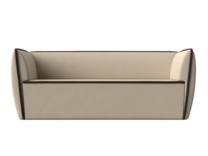 Прямой диван Бергамо бежевого цвета (экокожа) - купить Прямые диваны по цене 29999.0