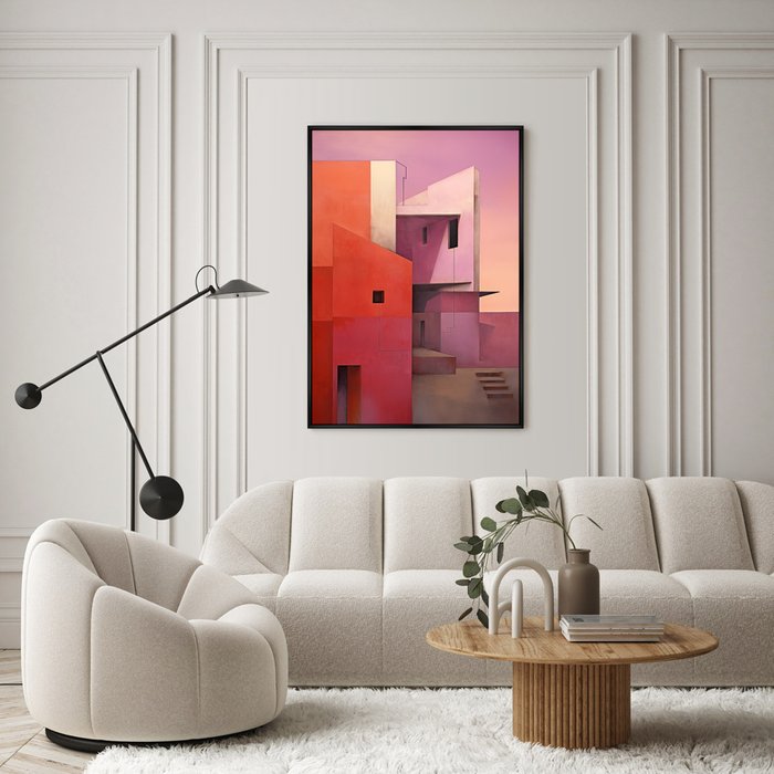 Репродукция картины Buildings, after sunset, No 1, 2024г. - лучшие Картины в INMYROOM
