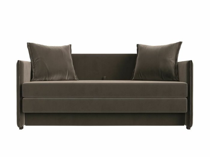 Диван-кровать Лига 011 коричневого цвета - купить Прямые диваны по цене 28999.0