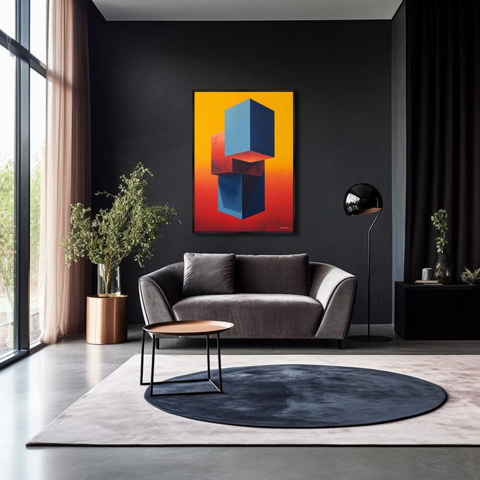 Репродукция картины Cubes, 2024г. - лучшие Картины в INMYROOM