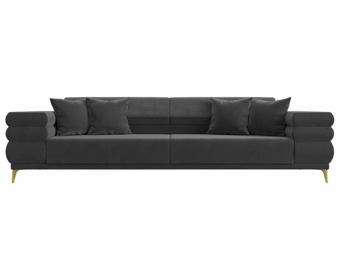 Прямой диван-кровать Лига 021 серого цвета - купить Прямые диваны по цене 55999.0