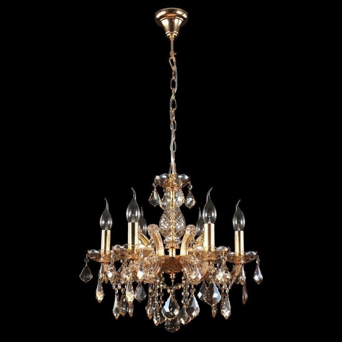 Подвесная люстра Crystal Lux Ines Gold/Amber Подвесная люстра Crystal Lux Ines Gold/Amber