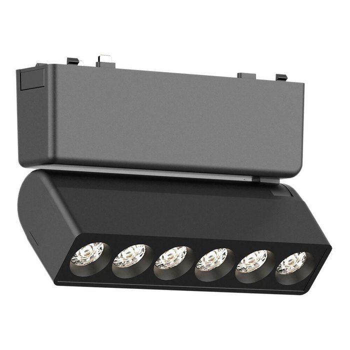 Магнитный трековый светильник Черный LED 1*6W 4000K 360Lm Ra&gt;90 &gt;90 IP20 L122xW26xH81 48V SKYFLAT