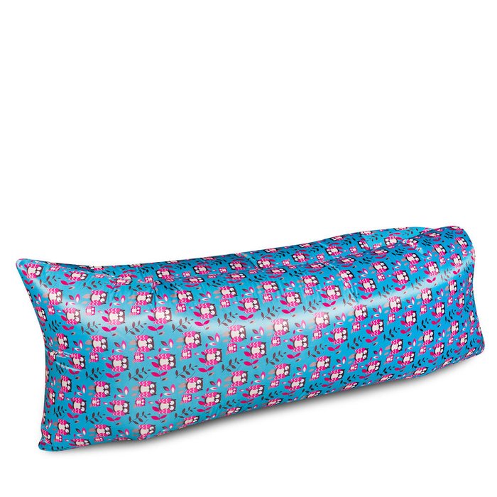 Надувной лежак Air Puf Совы голубого цвета 