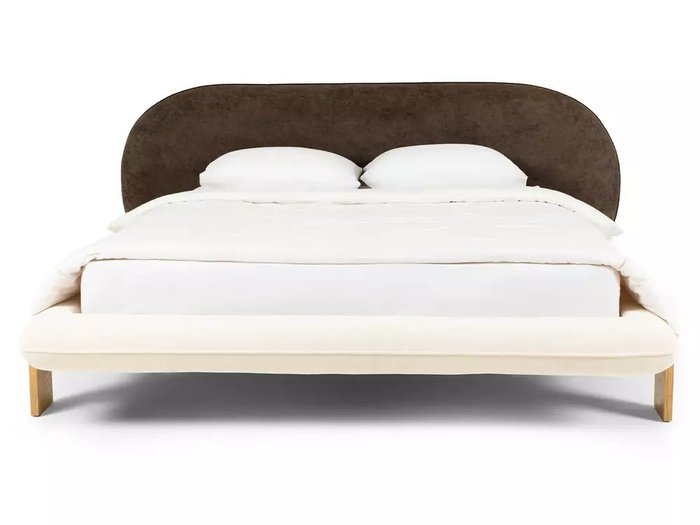 Кровать Softbay 160х200 с изголовьем темно-коричневого цвета без подъемного механизма - купить Кровати для спальни по цене 132300.0
