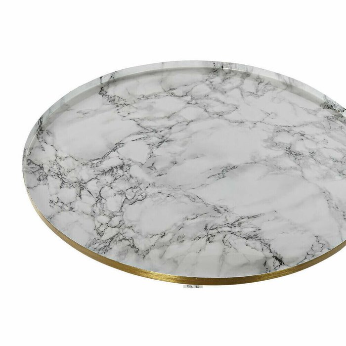 Консоль Белый Позолоченный Алюминий 51 x 51 x 51 cm - купить Кофейные столики по цене 18950.0