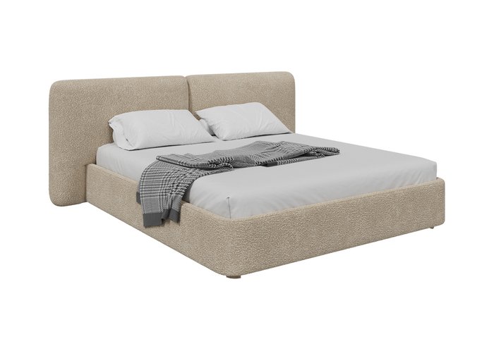 Кровать Hub Soft 200х200 бежевого цвета с подъемным механизмом - купить Кровати для спальни по цене 146000.0 Кровать Hub Soft 200х200 бежевого цвета с подъемным механизмом - купить Кровати для спальни по цене 146000.0