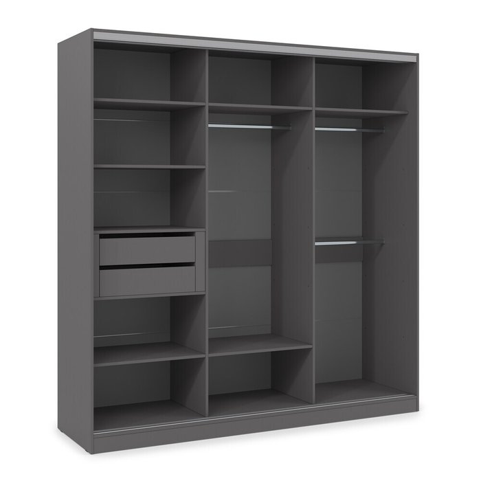 Шкаф-купе Comfort 18.6 темно-серого цвета - купить Шкафы-купе по цене 90525 Шкаф-купе Comfort 18.6 темно-серого цвета - купить Шкафы-купе по цене 90525