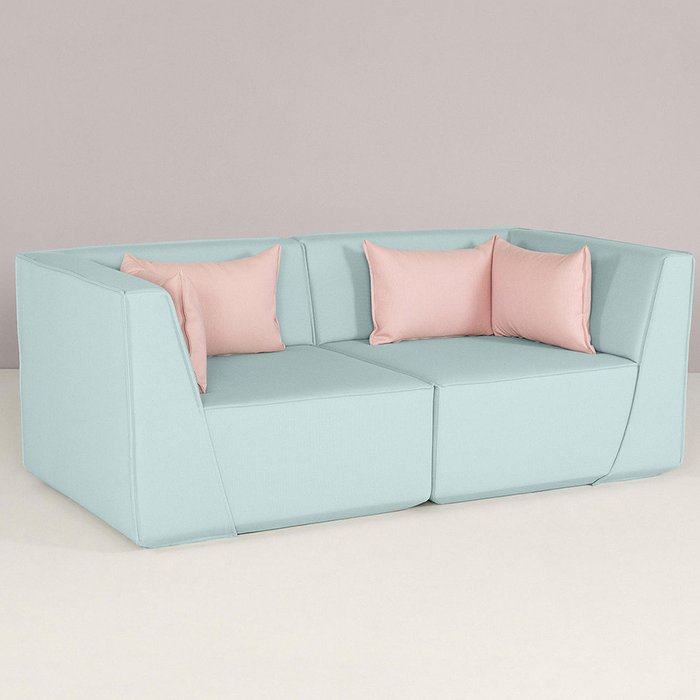Диван Cubit Sofa голубого цвета 