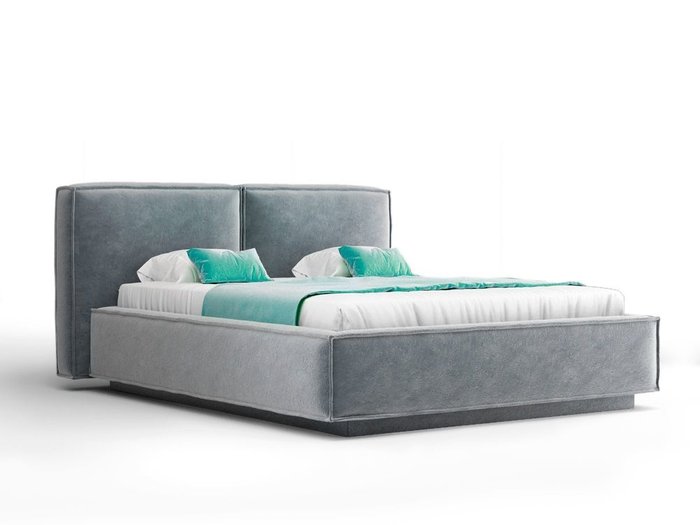 Кровать Verde серого цвета с ортопедическим основанием 160х200 - купить Кровати для спальни по цене 32406.0