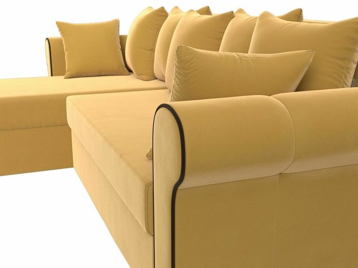 Угловой диван-кровать Рейн желтого цвета левый угол - лучшие Угловые диваны в INMYROOM