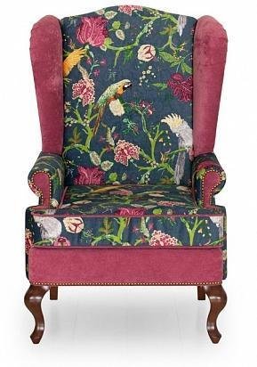 Кресло Пэчворк Райский сад с цветочным принтом - купить Интерьерные кресла по цене 28000.0
