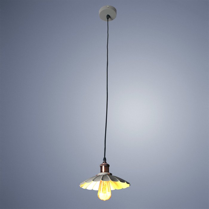 Подвесной светильник из металла серого цвета - купить Подвесные светильники по цене 1820.0