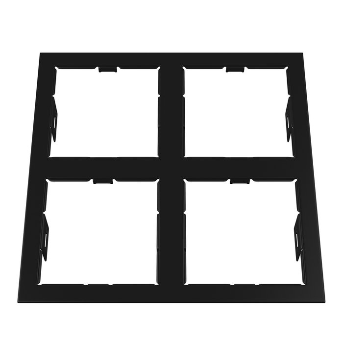 Рамка DOMINO QUADRO 2х2 MR16 ЧЕРНЫЙ Рамка DOMINO QUADRO 2х2 MR16 ЧЕРНЫЙ