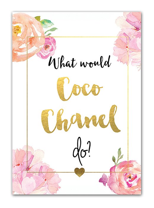 Постер "Coco Chanel" А4