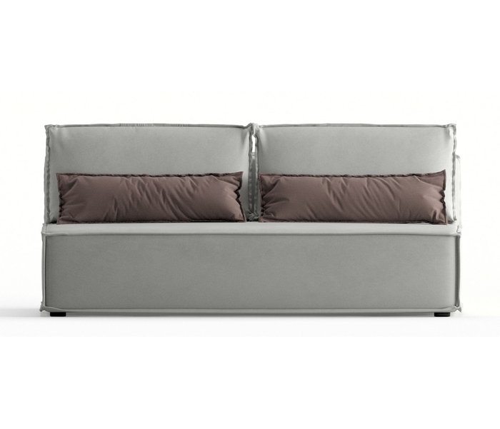 Диван-кровать Ли Рой Лайт в обивке из велюра светло-серого цвета - купить Прямые диваны по цене 26250.0